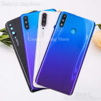 New For Huawei P30 Lite Nova 4e Battery Back Cover P30Lite Rear Door 3D Glass Panel Housing Case Adhesive Camera Lens Replace