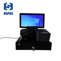 HSPOS 15.6 inch Touch Screen POS System Cash Register POS Machine Loyverse Build in Thermal Printer for Restaurant HS-C588