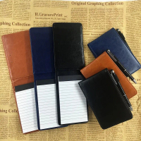 อุปกรณ์การเรียน สำนักงาน ปกหนัง ย้อนยุค เล็ก แผ่นบันทึก Mini Notepad บันทึกช่วยจำธุรกิจ Pocket Plann
