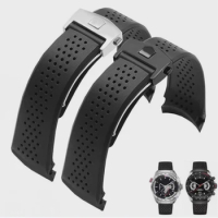 22mm Watch Bracelet For TAG HEUER GRAND CARRERA AQUARACER Soft Silicone Wristband Men Watc Strap Rubber Watch Band Chain