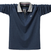 Áo polo nam mùa thu thời trang thoải mái, áo cotton nam, áo thun dài tay cổ bẻ, áo polo nam có khóa 