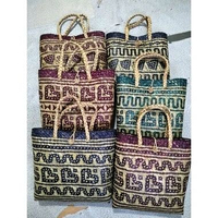 TAS PURUN L 30X30 MOTIF ANYAMAN KHAS KALSEL merah