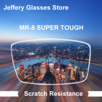 Jeffery Upgrade 4 Times MR-8 Super-Tough Optical Lenses 1.56 1.61 1.67 Thinner Aspherical Prescription Lens UV Protection