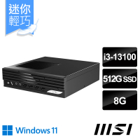 【MSI 微星】i3迷你電腦(PRO DP21 13M-492TW/i3-13100/8G/512G SSD/W11)