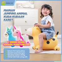 Kuda Kudaan Anak Horse - Mainan Kuda Jumping Anak - Mainan Kuda Karet Karakter Jerapah Unicorn - One