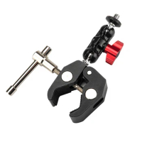 Articulating Magic Arm Mount Adapter Aluminum Alloy and Magic Friction Arm Super Crab Clamp Articulating Pliers Clip for Monitor