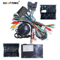 SKYFAME Car 16pin Wiring Harness Adapter Canbus Box Decoder Android Radio Power Cable For BMW E60 3\5 Series E61 E63 E90 E91 E92