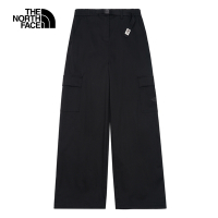 【The North Face 官方旗艦】北面女款黑色UPF防曬可調節褲腰休閒褲｜88S3JK3 抗UV/排汗衫
