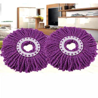 3PCS 360° Rotating Household Magic Replacement Mop Head Cleaning Pad Microfiber Floor Mop Head