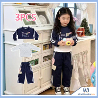 setelan anak perempuan import set jogger pants training pants  Setelan Anak Perempuan 3 in 1 (2Tops+
