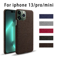Business Luxury Fabric Case For Apple iPhone 13 Pro Max Phone Cover Canvas Leather iPhone 13 Mini mini 13pro Protective Shell