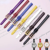 Watch Band Women's Leather Watch Strap for Folli Follie CK Citizen Small Dial Slim Thin Skin Chain 6mm 8mm 10mm 12mm 14mm 16mm