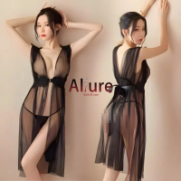 ALLURE [Pengiriman Rahasia] Setelan Piyama Seksi dengan Renda, Dua Potong Tanktop Katun lingering ho