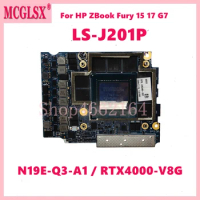LS-J201P N19E-Q3-A1 RTX4000-V8G VGA Graphics Card For HP ZBOOK ZBook Fury 15 17 G7 LA-J209P Laptop Graphics Cards