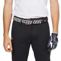 【LE COQ SPORTIF 公雞】高爾夫系列 男款黑色經典雙色舒適百搭彈性皮帶 QGT0J200