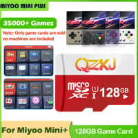 Miyoo Mini Plus Handheld Game Console Game Card 128G Built-In 35000+ Classic Games Plug And Play For Miyoo Mini+