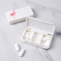 Box Holder Container Dispenser Case Mini Pill Case Cute Small Tablet Pill Plastic Travel Medicine Box 3 Grids Storage Organizer