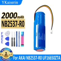 YKaiserin 2000mAh Battery for AKAI NB2537-R0 UF16650ZTA EWI 5000 for Solo Color Blue High Quality Batterie Bateria Warranty