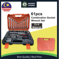 61pcs Ratchet Box Socket Set 61pcs 1/2\ & 1/4\" Dr Socket Wrench Set Spanner Tools Set"
