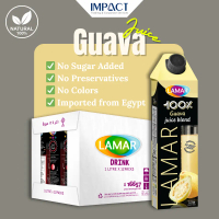 LAMAR Jus Jambu [ 1L x 12 ] - 100% Natural, Diimport dari Egypt || LAMAR Guava Juice - 100% Natural,