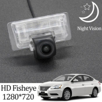 Owtosin HD 1280*720 Fisheye Rear View Camera For Nissan Sentra B17 Sedan 2012 2013 2014 2015 2016 Car Parking Accessories