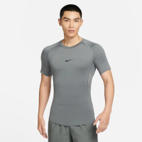 【NIKE 耐吉】AS M NP DF TIGHT TOP SS 男 短袖上衣 訓練 慢跑 灰(FB7933084)