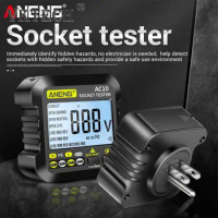 New AC10 Digital Smart Socket Tester Voltage Test Socket Detector US/UK/EU/AU Plug Ground Zero Line Phase Check test