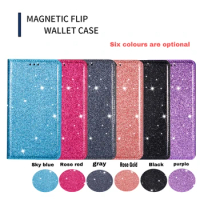 150Pcs/Lot Glitter Leather Magnetic Flip Case For iPhone 14 13 12 Mini 11 Pro XS Max XR 7 8 6S Plus SE Wallet Card Holder Cover