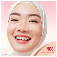 Hanasui Daily Serum Glow Cushion SPF 50 Glowing Finish Bedak Padat Basah TEMPAT N08 FAIR NEUTRAL