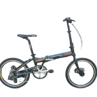 GOGOBIKE-Aluminum Alloy Folding Bicycle, BMX Bicycle, Disc Brake, Cool Black Bike, Birthday Gift, Adult, 20 Inch