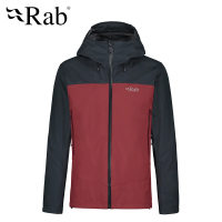 【RAB】Arc Eco Jacket 防風防水連帽外套 男款 鯨魚灰/腥紅 #QWH07