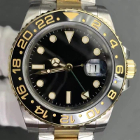 CLEAN 904L Steel Watch Case, Bracelet, Dial, Hand Set 3186 Movement For GMT 116713LN, Watch Parts