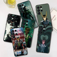Marvel Loki Phone Case For Samsung Galaxy S23 S22 S21 S20 FE Ultra S10e S10 S9 S8 Plus Lite Black Cover