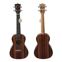 Aiersi Concert Ukulele 24 Inch Java Ebony 4 String Musical Instrument for Professional