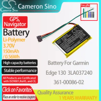CameronSino Battery for Garmin Edge 130 3LA037240 fits Garmin 361-00086-02 GPS, Navigator battery 150mAh/0.56Wh 3.70V Li-Polymer