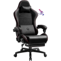 GTPLAYER Chair Computer Gaming Chair (Leather, Red)