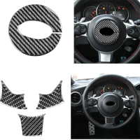 Carbon Fiber Steering Wheel Trim Cover Sticker for Toyota 86 Subaru BRZ 16-20