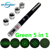 1Pc Wireless Remote laser pointer Green 5 In 1 Presenter Powerpoint Laser Pointer Presentation Remote Pen light Battery Operated