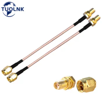 SMA Coaxial Cable RG316 SMA Male to SMA Female RF Coax Cable 6inch(15cm) 2G 3G 4G Antenna Router Extension Pigtail Cable 2 Pack