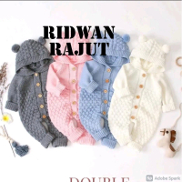 jumsuit anak bayi  sweater Abu Biru Pink Denim Perempuan Newborn