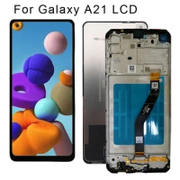 6.5" lcd For Samsung Galaxy A21 Lcd A215 SM-A215U LCD Display Touch Screen Digitizer Glass Assembly For samsung A21 lcd +frame