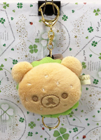 【震撼精品百貨】Rilakkuma San-X 拉拉熊懶懶熊~造型伸縮拉扣/鑰匙圈-漢堡#71455