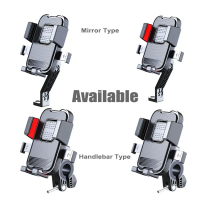 Motorcycle Phone Holder Motorbike Bicycle Phone Stand Holder Ride Handlebar Bracket 360 ° Rotation A