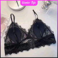Bra wanita seamless model Prancis lace Wanita Pakaian Dalam Renda Bikini Cantik Tanpa Kawat Korean