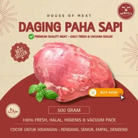 Daging Sapi Lokal Segar Bagian Paha Top side 500 Gram Utuh