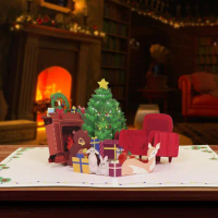 Customizable Gift Paper Christmas Wish Card Supplies Bulk Greeting Card Christmas With Music