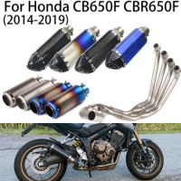 For Honda CBR650R CB650F CB650R CBR650F Upgrade Motorcycle Exhaust Front Link Pipe With Muffler Connector Full System DB Killer