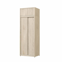 【BODEN】羅菲2.7尺加高型推/拉門衣櫃(推門衣櫃+棉被收納櫃)