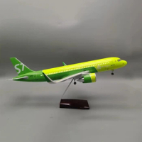 1:80 Scale Model Siberian Airlines Airbus 47cm A320neo Siberian Airplane Airways With Light Diecast Resin Airplanes Models Scale