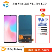 100% Tested AAAA New OLED Display For Vivo X23 V11 Pro LCD Touch Screen Digitizer Assembly Support Fingerprint 6.41 Inch